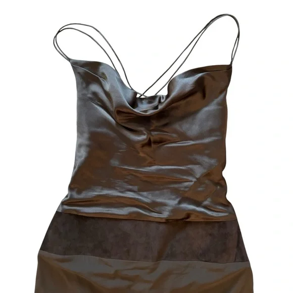 Nicole Miller Brown Midi Dress - Picture 3 of 11